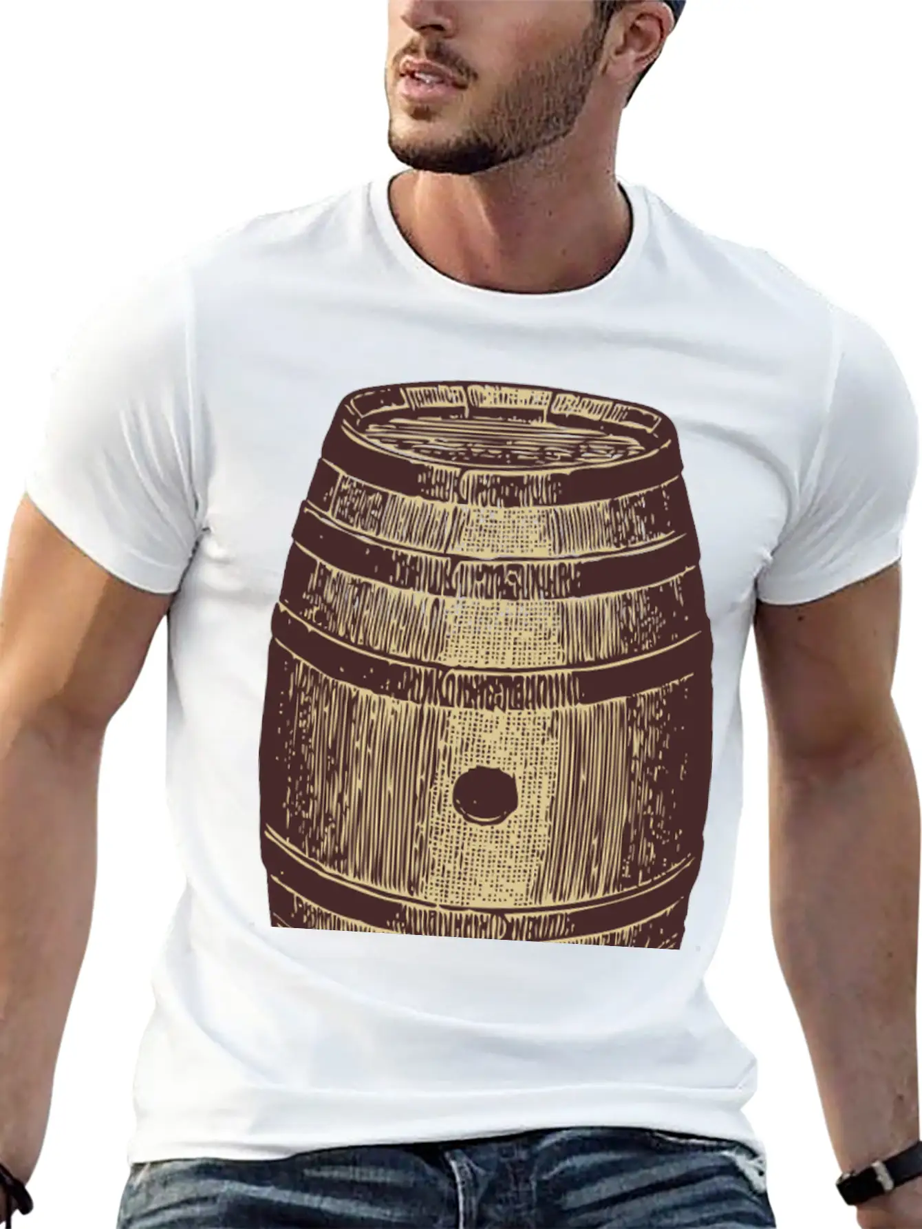 Wein Wine Flasche Glas Bottle Barrels Glasses19 Unisex Casual T-Shirt – Clean Design For Daily Comfort