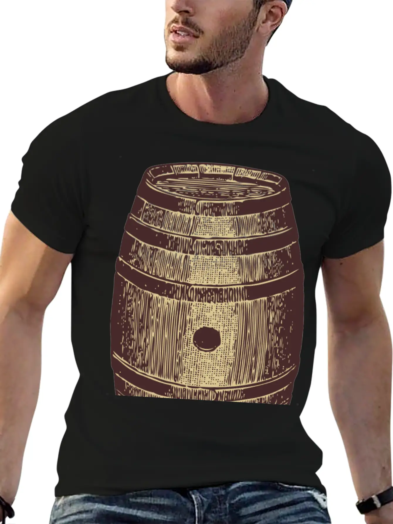 Wein Wine Flasche Glas Bottle Barrels Glasses19 Unisex Casual T-Shirt – Clean Design For Daily Comfort