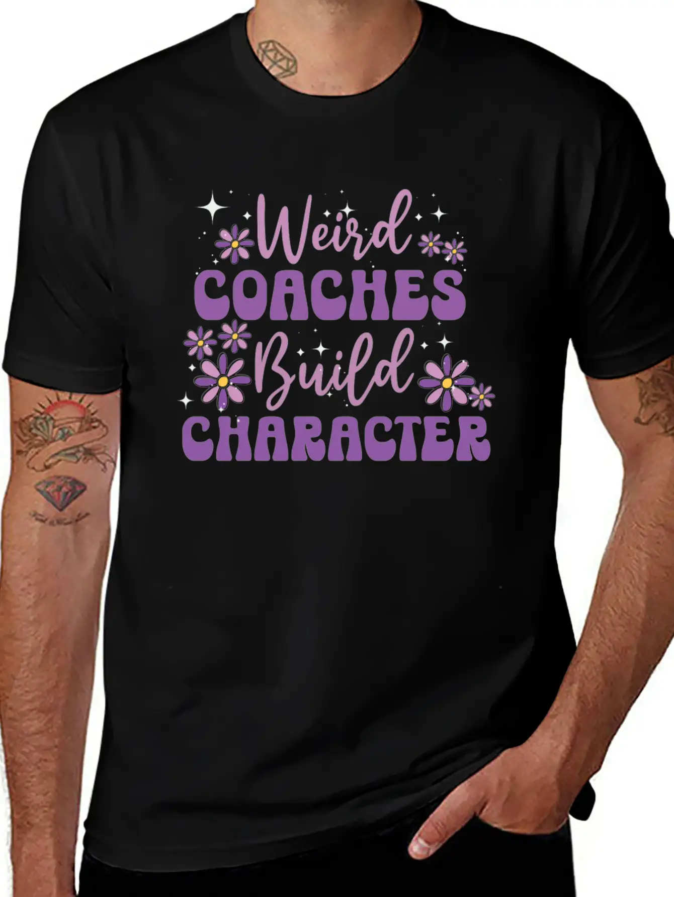 Weird Coaches Build Character Coach Lightweight Cotton T-Shirt – Daily Comfort Graphic Shirt