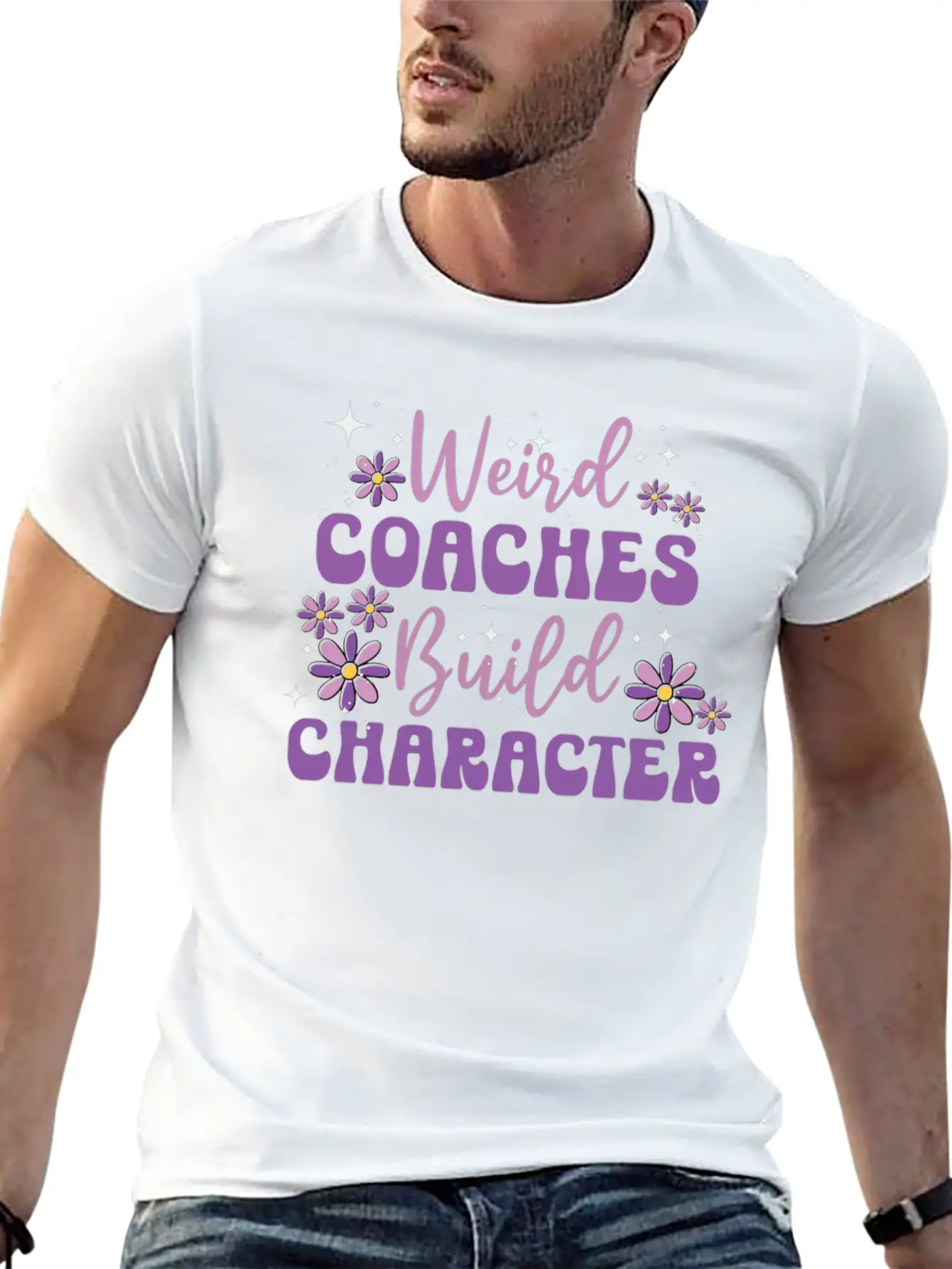 Weird Coaches Build Character Coach Lightweight Cotton T-Shirt – Daily Comfort Graphic Shirt
