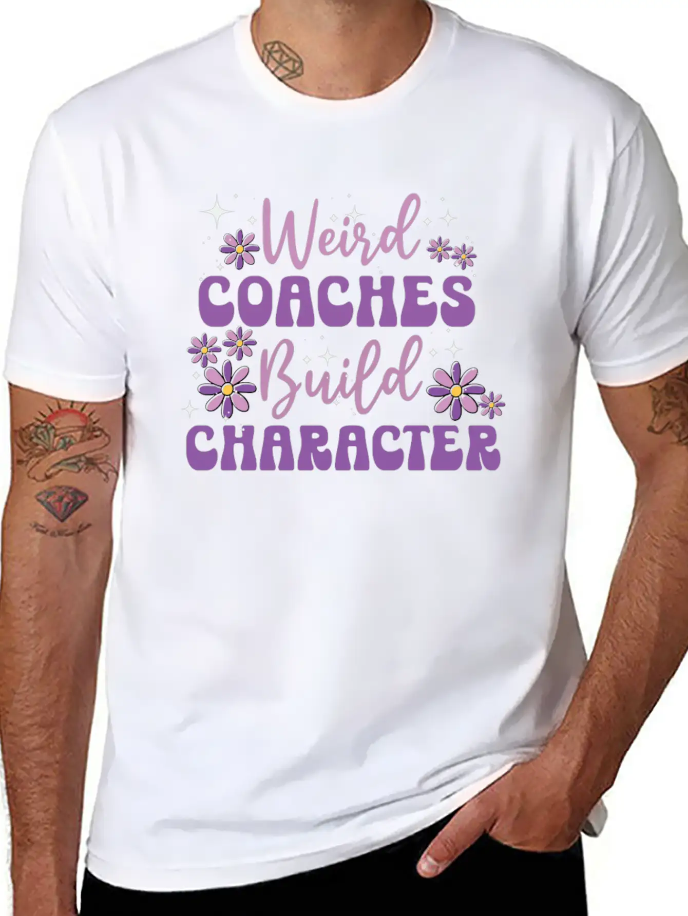 Weird Coaches Build Character Coach Lightweight Cotton T-Shirt – Daily Comfort Graphic Shirt