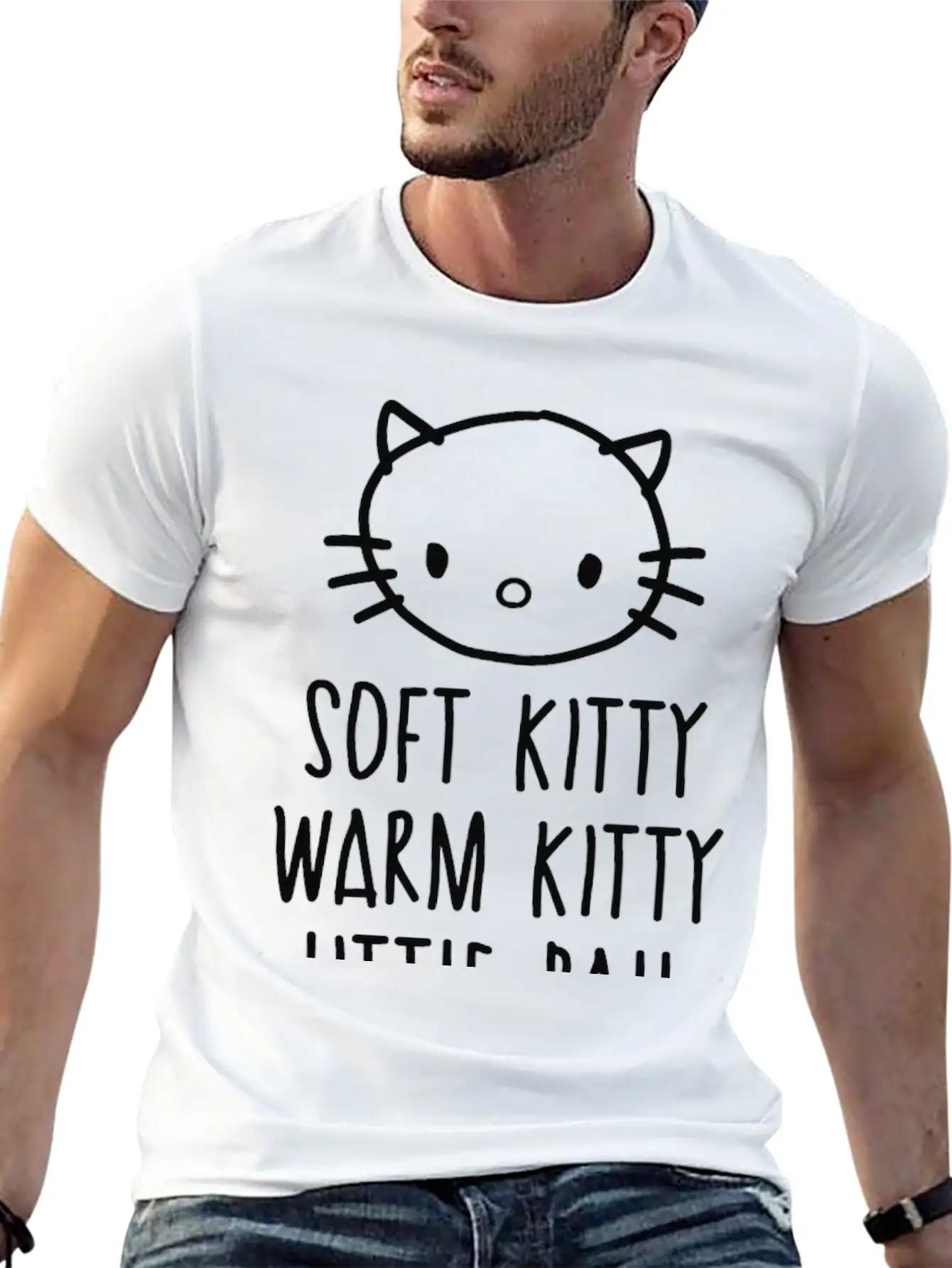 Weird Kitty Stylish Everyday T-Shirt – Unisex Basic Cotton Tee