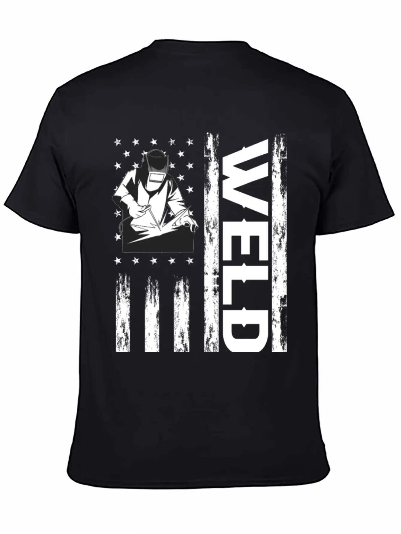 Welder American Flag Lightweight Cotton T-Shirt – Daily Comfort Graphic Shirt