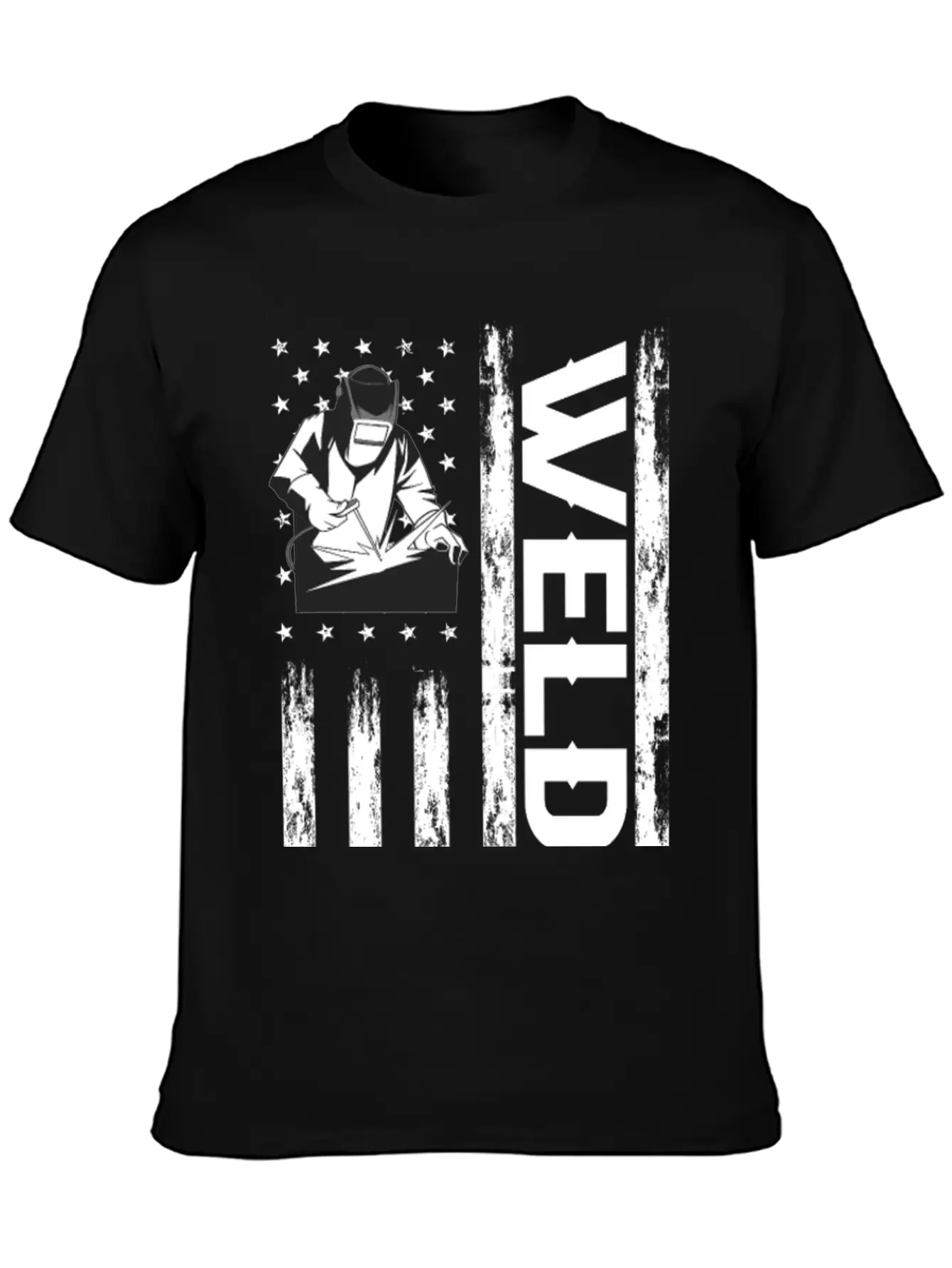 Welder American Flag Lightweight Cotton T-Shirt – Daily Comfort Graphic Shirt