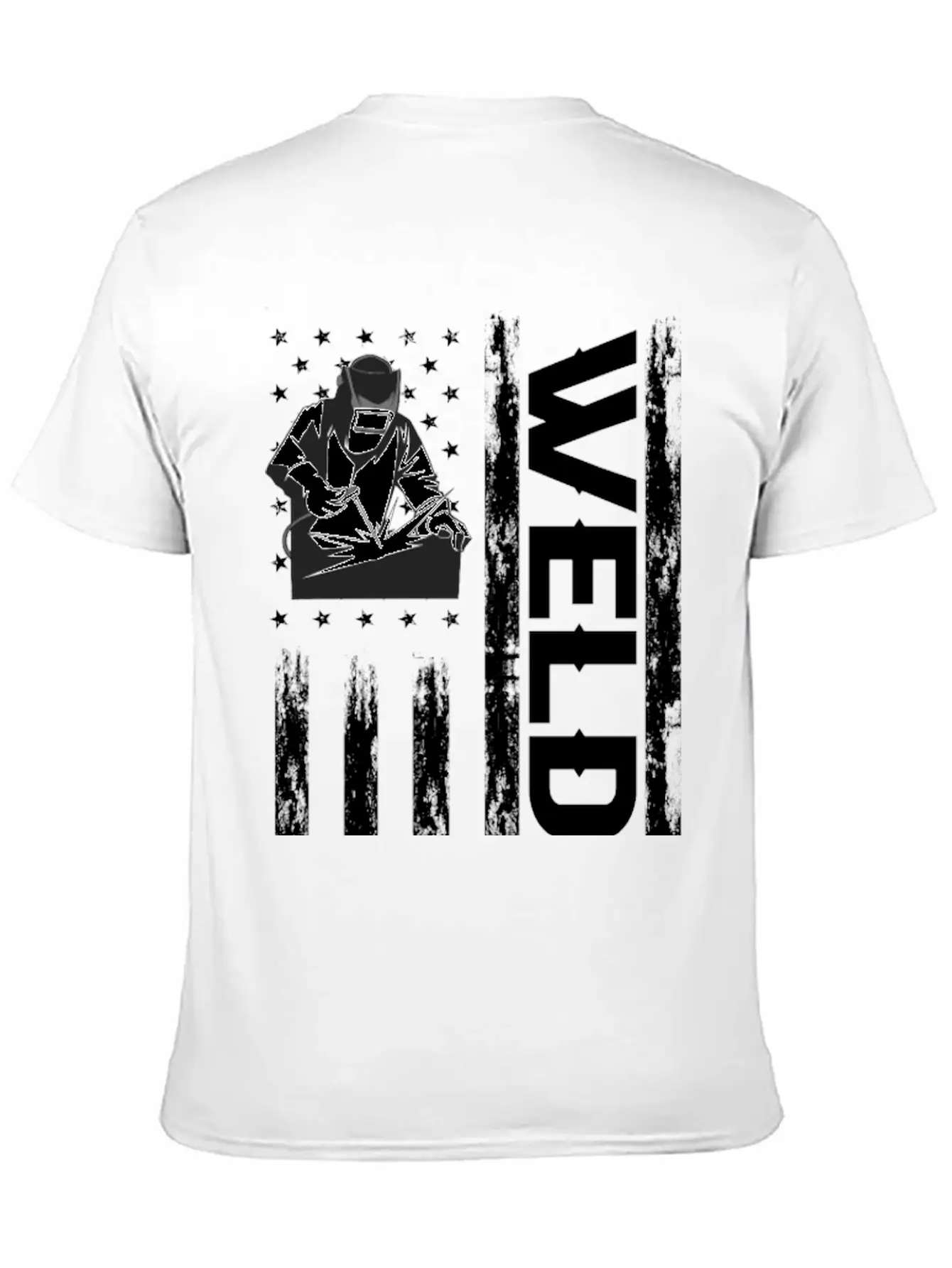 Welder American Flag Lightweight Cotton T-Shirt – Daily Comfort Graphic Shirt