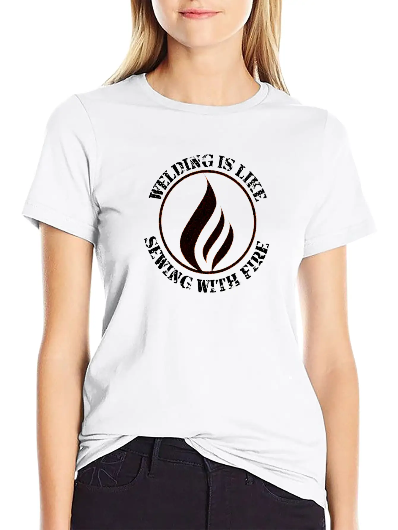 Welding Is Like Sewing With Fire Stylish Everyday T-Shirt – Unisex Basic Cotton Tee