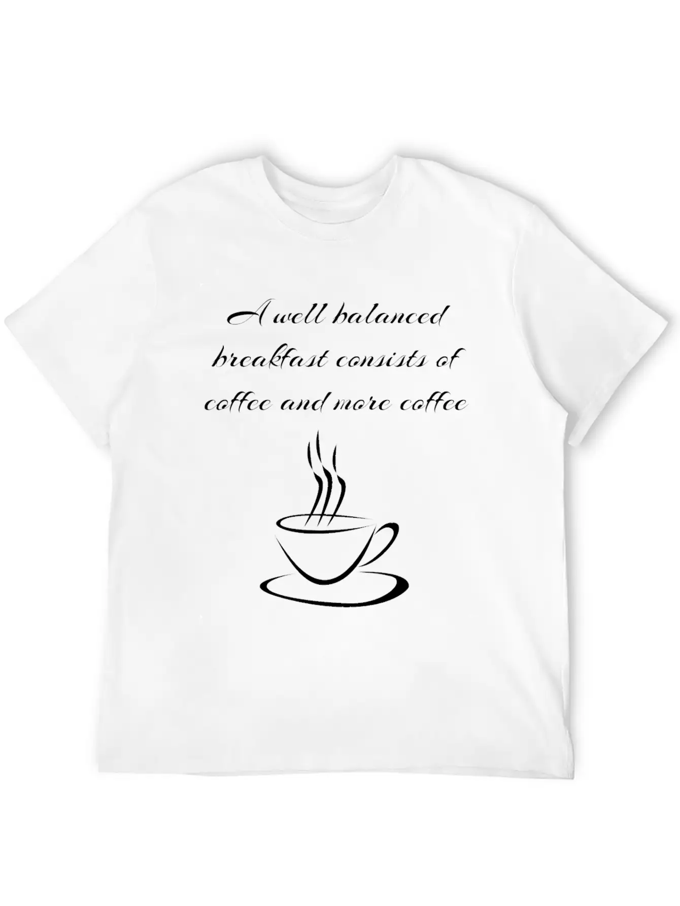 Well Balanced Coffee Breakfast Caffeine Lover Gift Lightweight Cotton T-Shirt – Daily Comfort Graphic Shirt