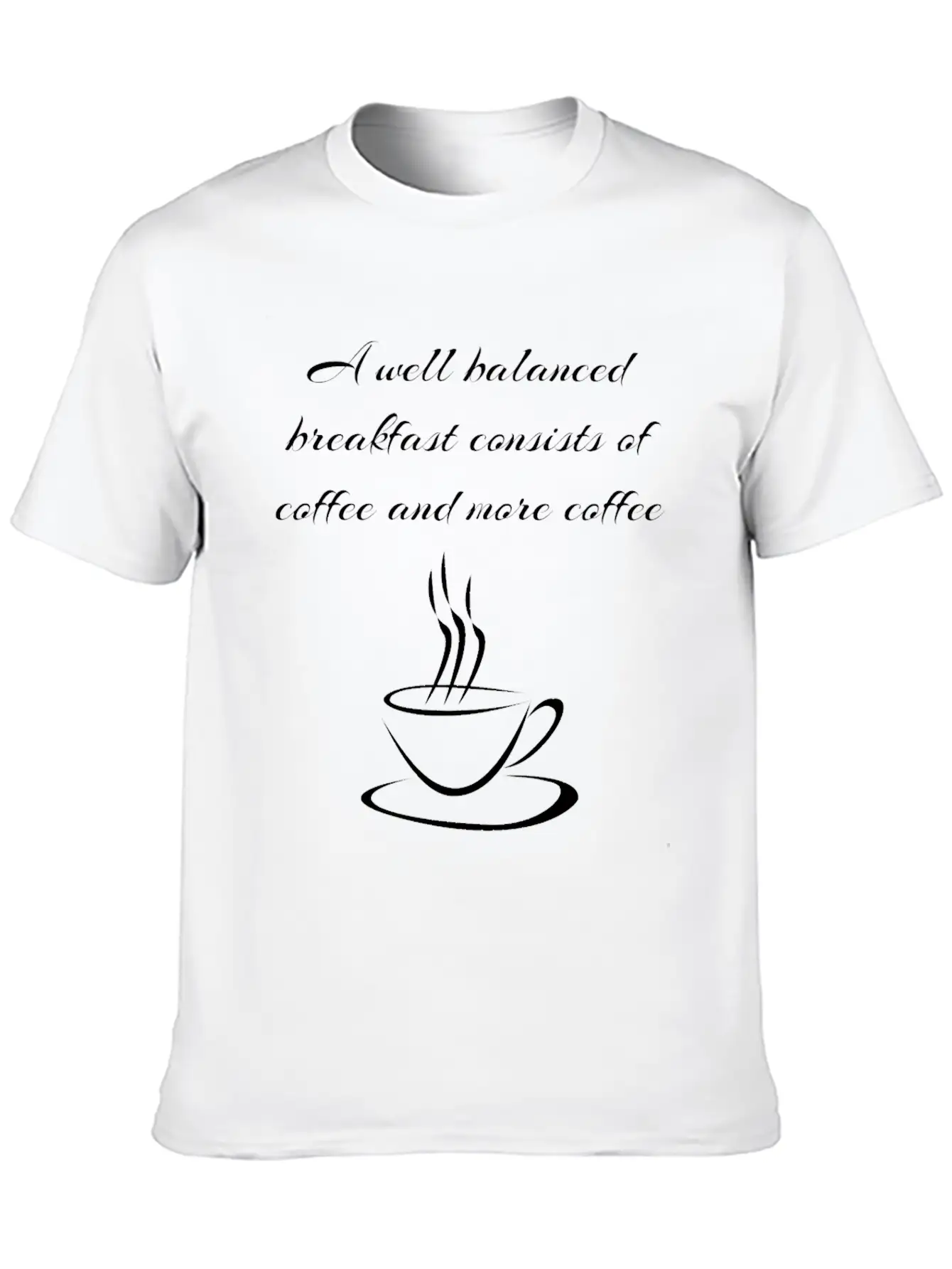 Well Balanced Coffee Breakfast Caffeine Lover Gift Lightweight Cotton T-Shirt – Daily Comfort Graphic Shirt