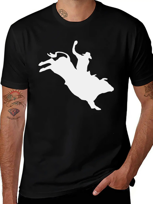 Western Rodeo - Bullrider Lightweight Cotton T-Shirt – Daily Comfort Graphic Shirt