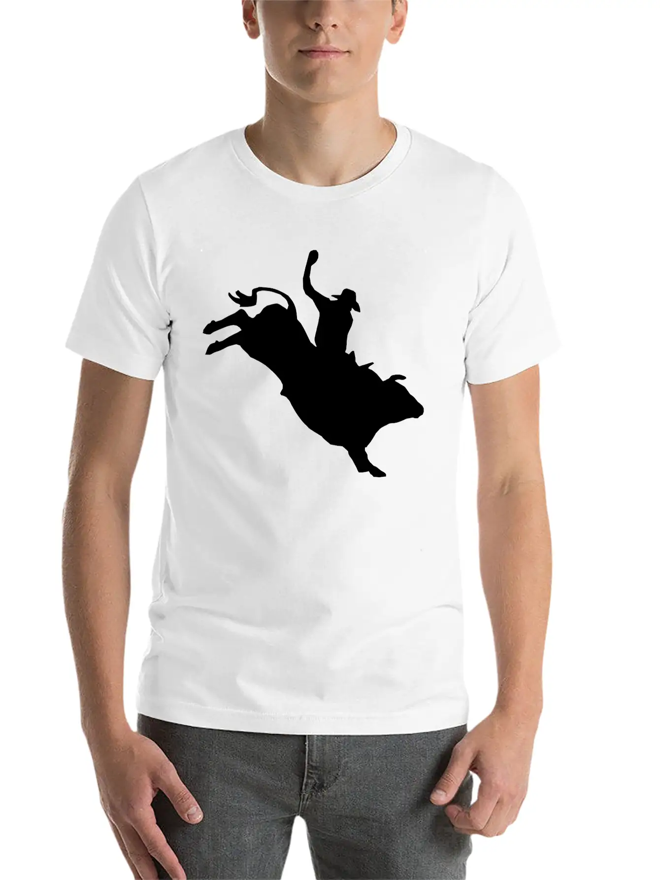 Western Rodeo - Bullrider Lightweight Cotton T-Shirt – Daily Comfort Graphic Shirt