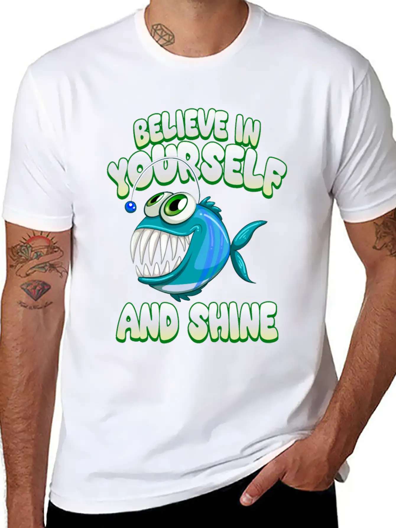 What Da Fish Funny Quote Fish Meme Outfit Unisex Casual T-Shirt – Clean Design For Daily Comfort