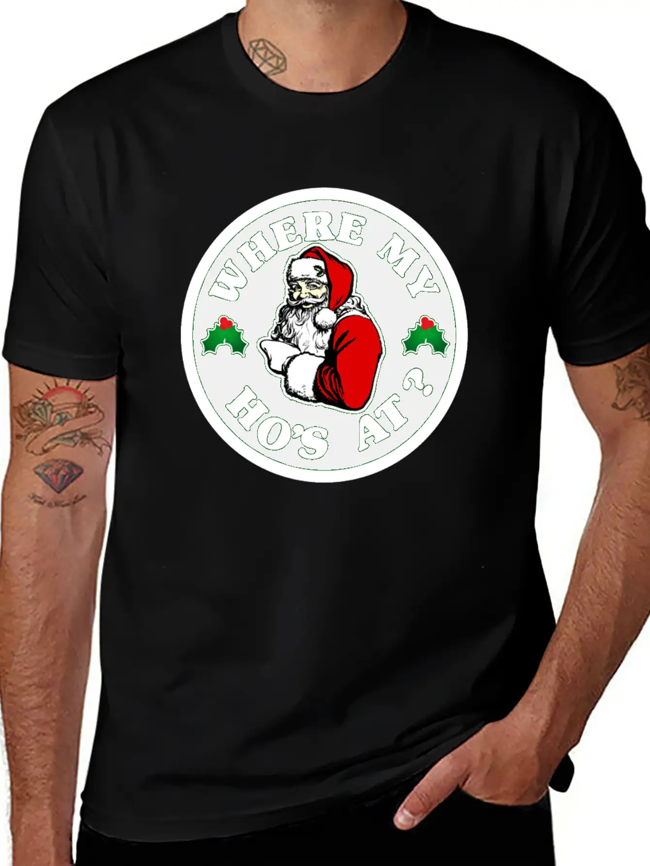 Where My Hos At ? Lightweight Cotton T-Shirt – Daily Comfort Graphic Shirt