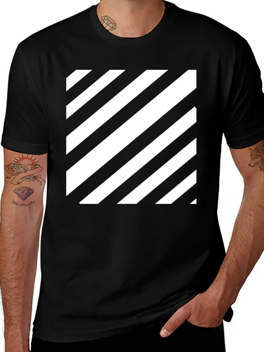 White Lines Design Unisex Casual T-Shirt – Clean Design For Daily Comfort