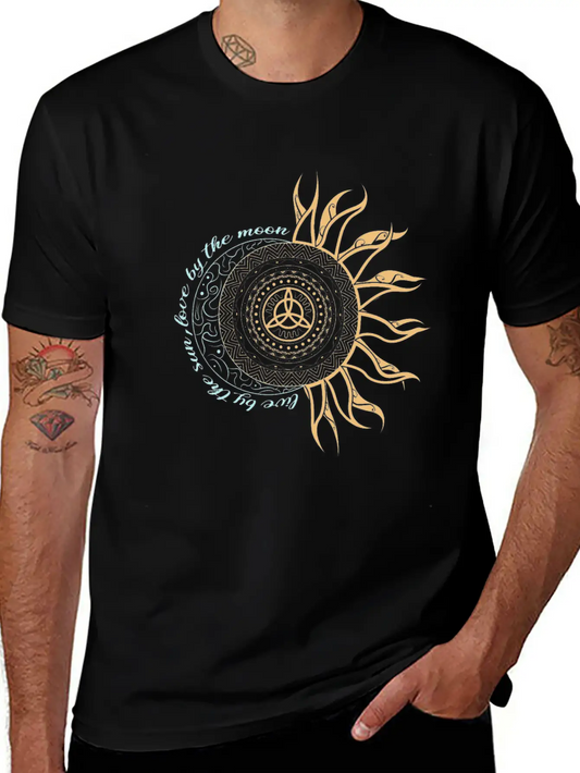 Wicca Witch Pagan Live By Sun Love By The Moon Classic Fit Graphic Tee For Daily Comfort – Unisex Cotton Shirt