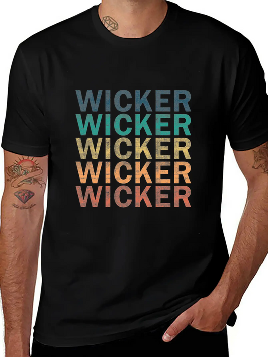 Wicker Name T Shirt - Wicker Vintage Retro Name Gi Lightweight Cotton T-Shirt – Daily Comfort Graphic Shirt