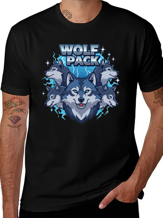 Wild Wolf Pack Power Classic Fit Graphic Tee For Daily Comfort – Unisex Cotton Shirt
