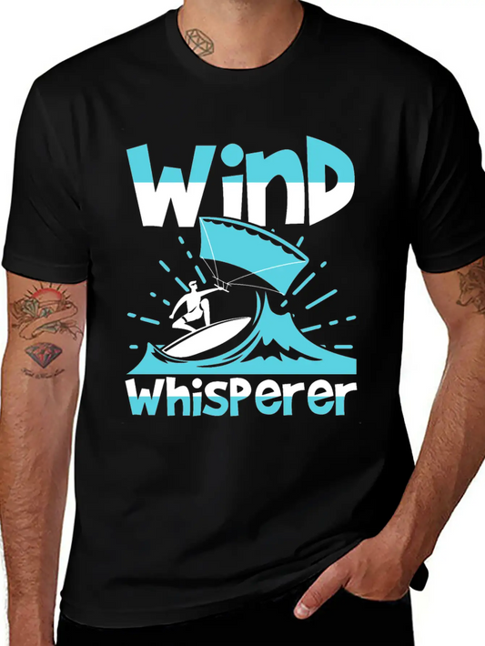 Wind Whisperer Funny Kitesurfing Kitesurfer Basic Graphic T-Shirt – Daily Comfort In Soft Cotton