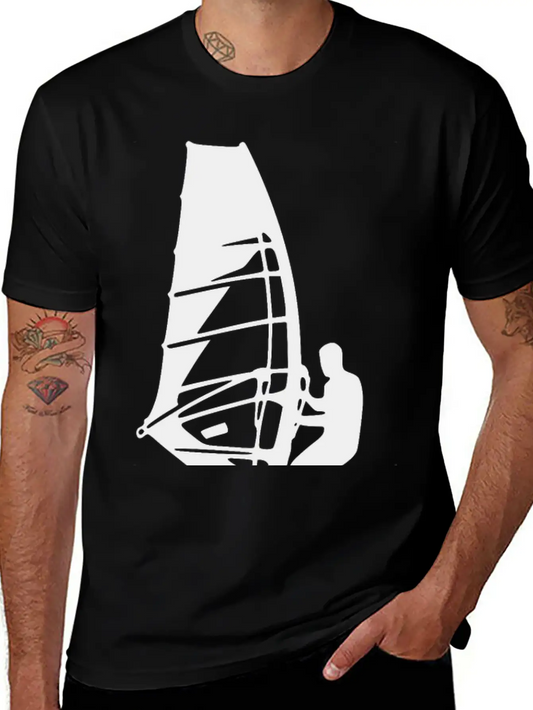 Windsurfing Sailing Tricks Water Wind And Sails Classic Fit Graphic Tee For Daily Comfort – Unisex Cotton Shirt
