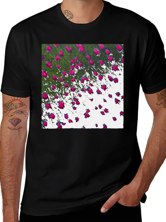Windswept Flower Field Unisex Casual T-Shirt – Clean Design For Daily Comfort