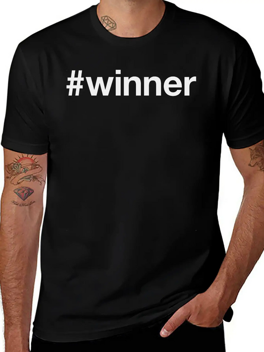 WINNER Classic Fit Graphic Tee For Daily Comfort – Unisex Cotton Shirt