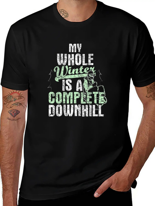 Winter Downhill Modern Fit Casual T-Shirt – Clean And Versatile Design