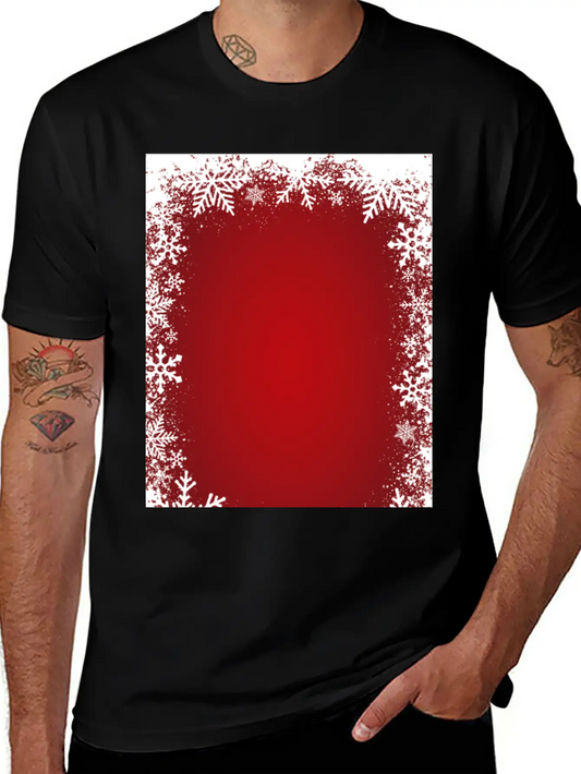 Winter Image Background Classic Fit Graphic Tee For Daily Comfort – Unisex Cotton Shirt