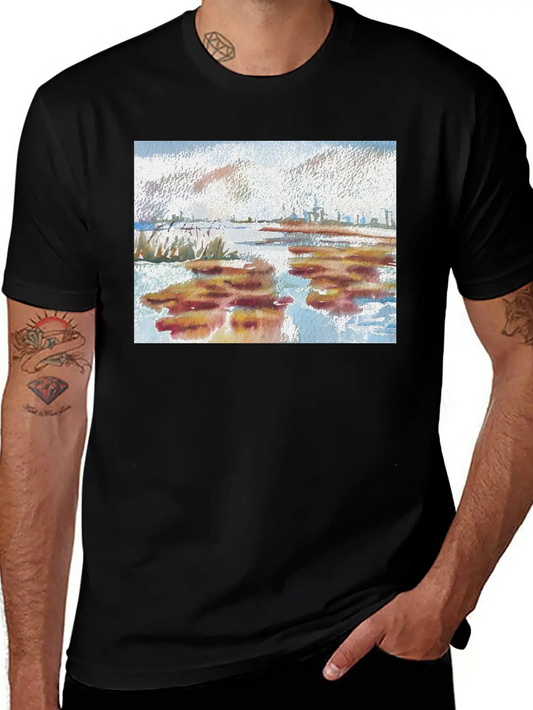 Winter Landscape Comfortable Minimalist Graphic Tee – Summer Style Essential
