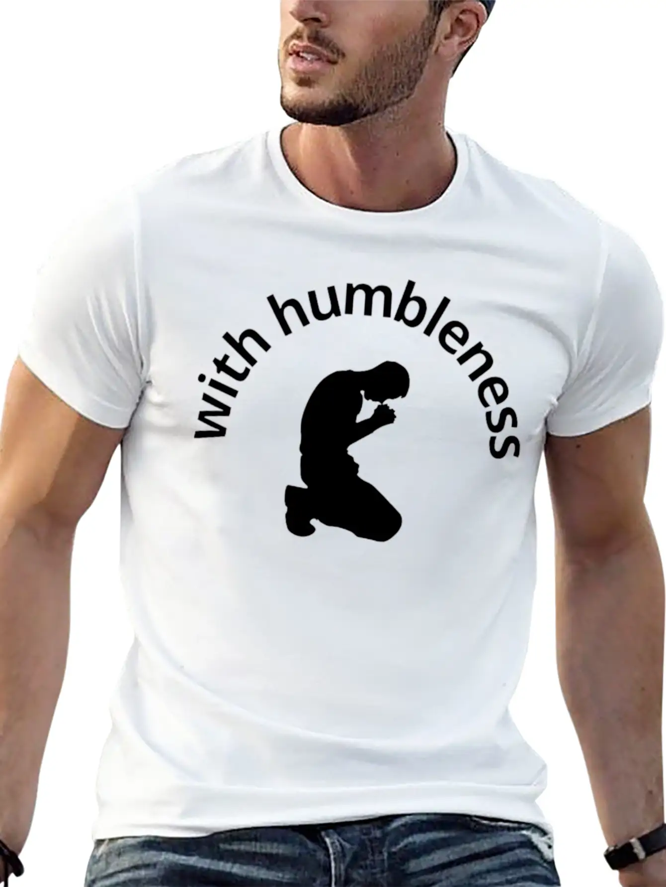 With Humbleness Soft Cotton Short Sleeve Tee – Unisex Wardrobe Staple