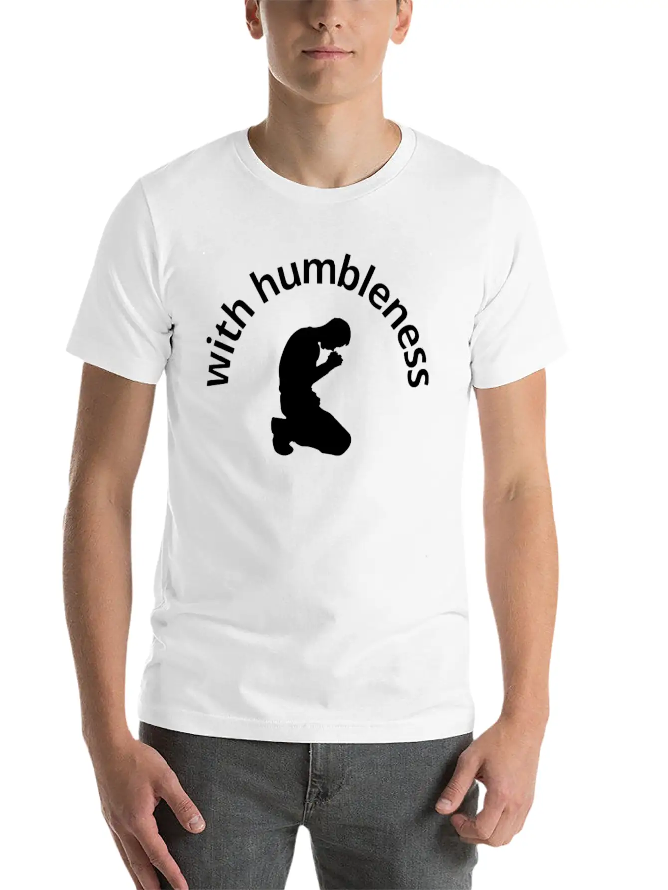 With Humbleness Soft Cotton Short Sleeve Tee – Unisex Wardrobe Staple