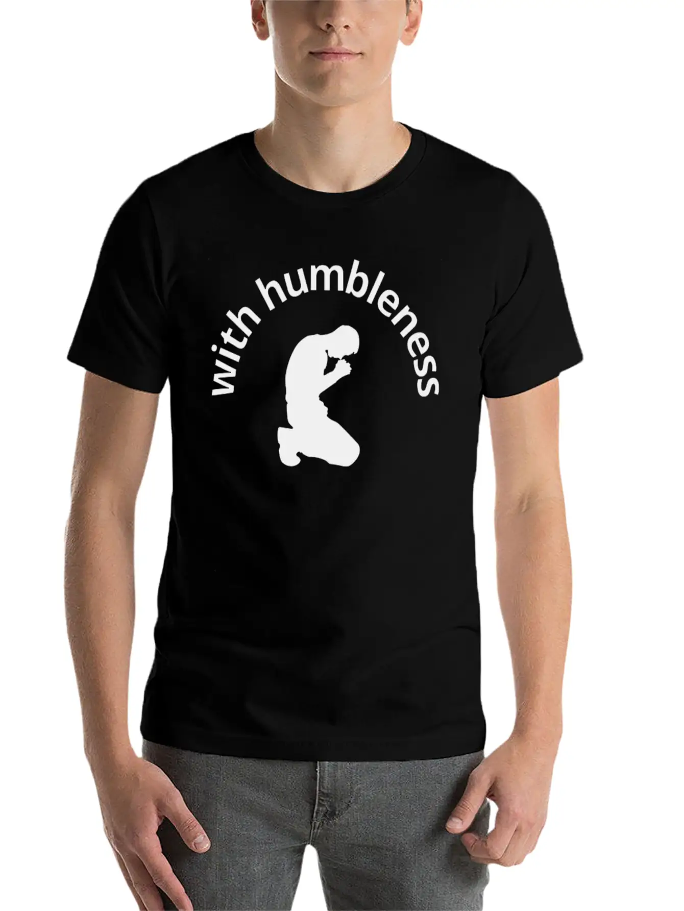 With Humbleness Soft Cotton Short Sleeve Tee – Unisex Wardrobe Staple