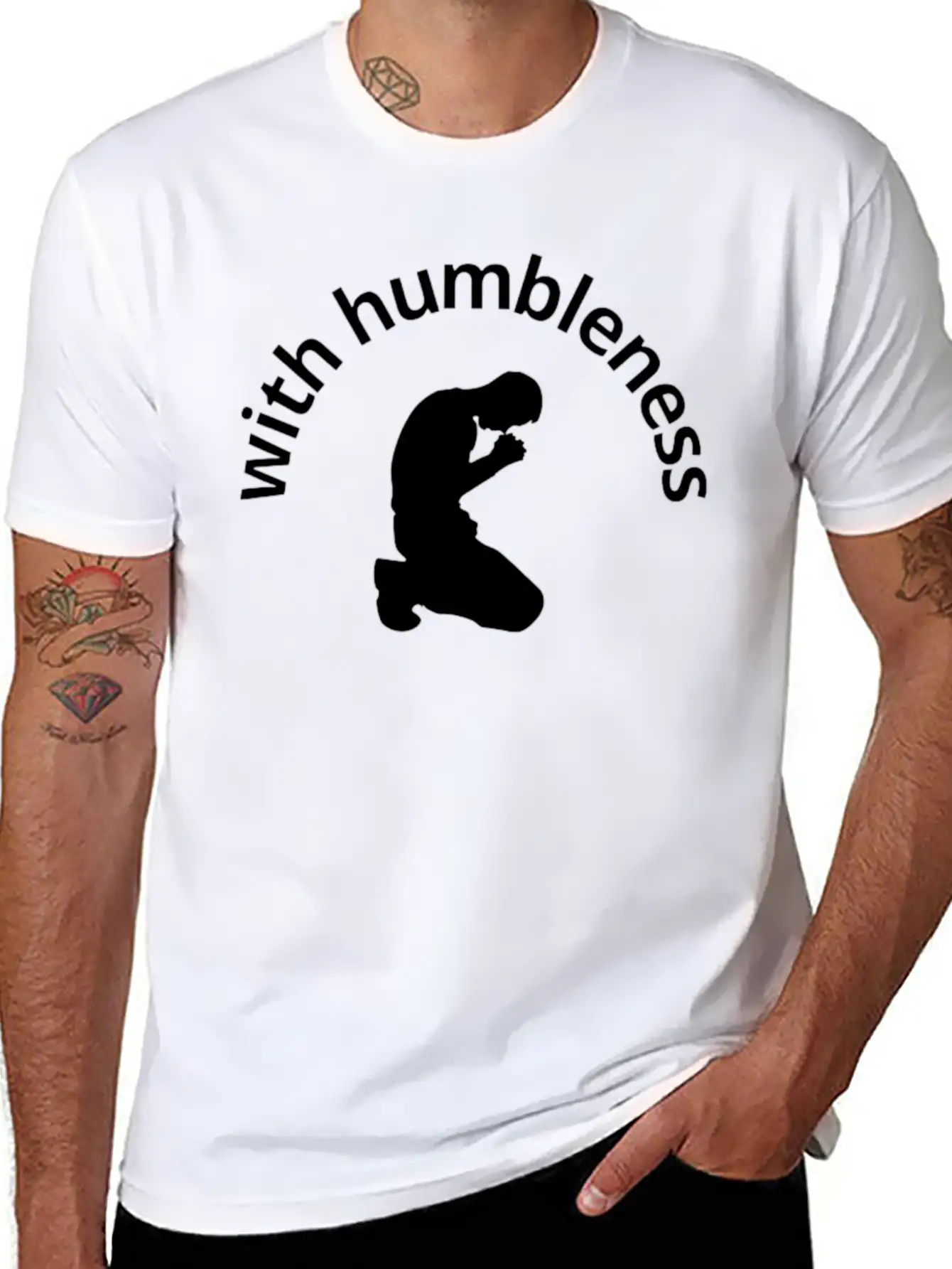 With Humbleness Soft Cotton Short Sleeve Tee – Unisex Wardrobe Staple