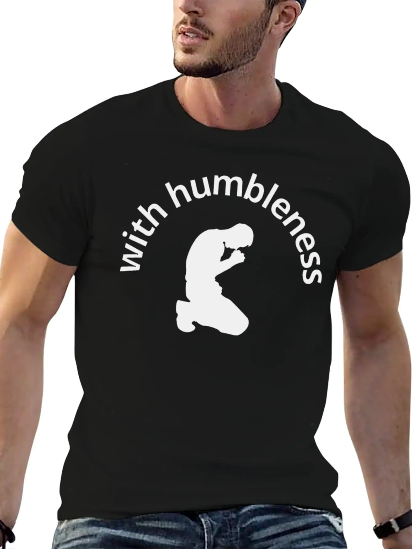 With Humbleness Soft Cotton Short Sleeve Tee – Unisex Wardrobe Staple