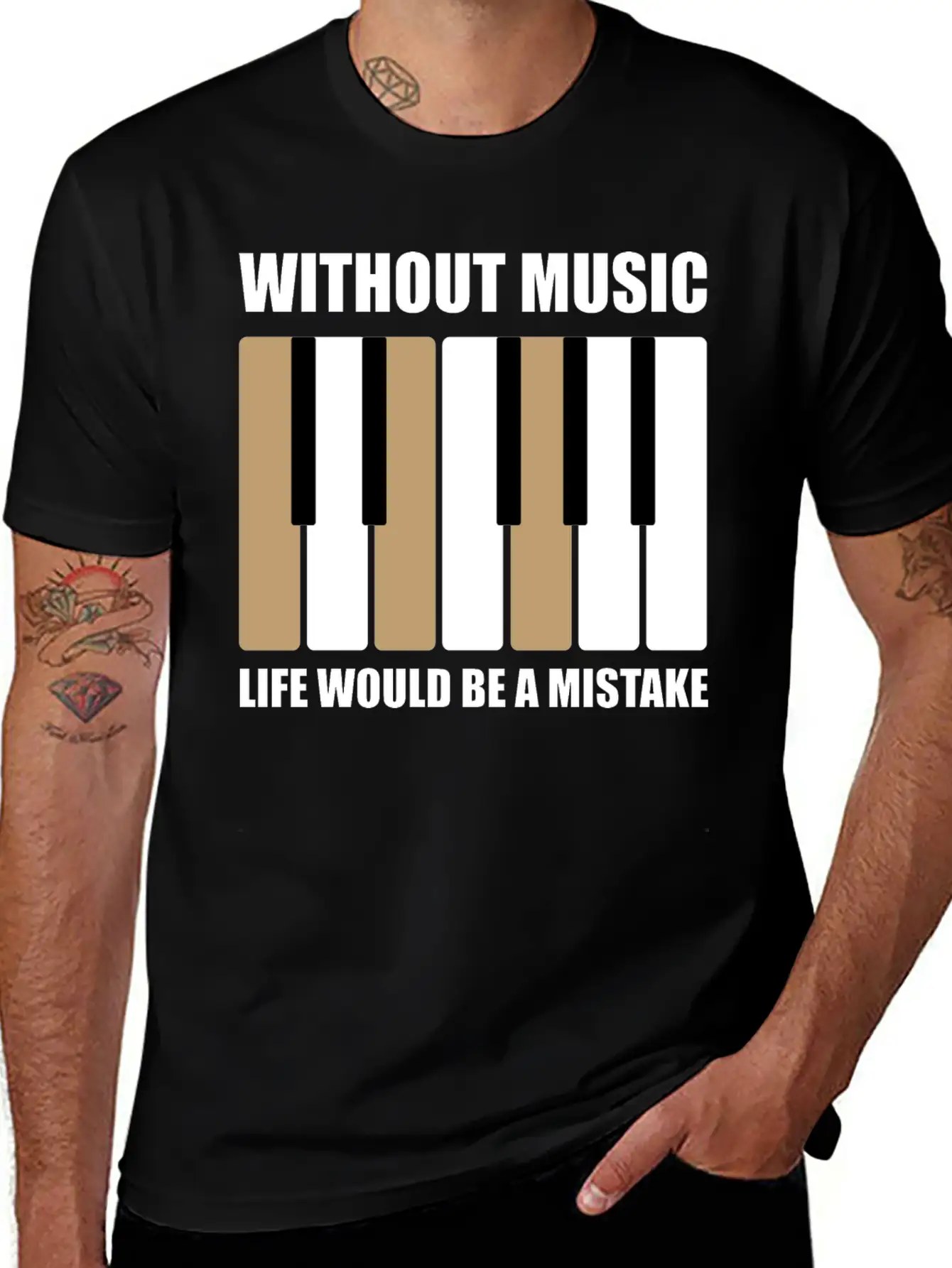 Without Music Relaxed Everyday Tee – Lightweight And Durable Cotton