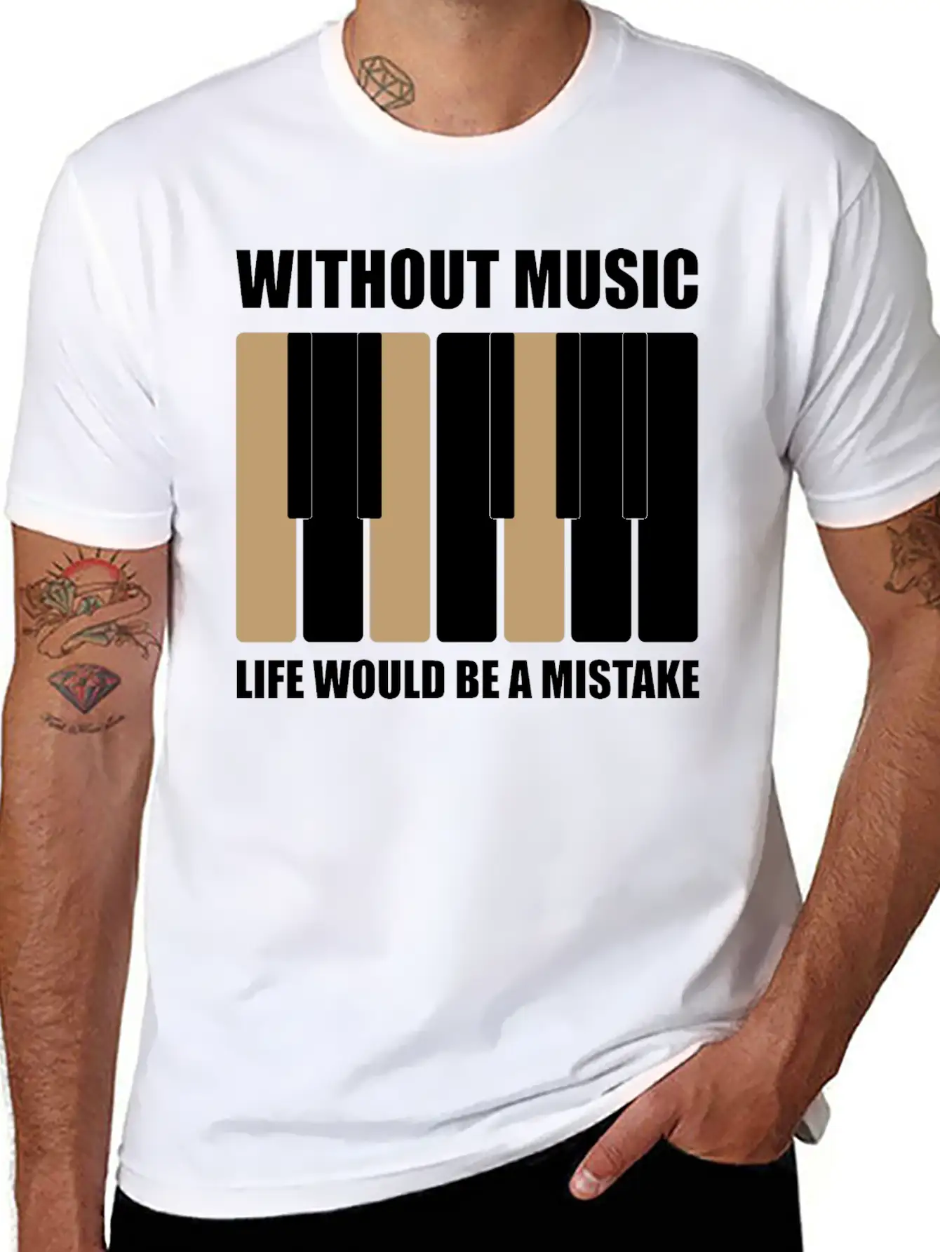 Without Music Relaxed Everyday Tee – Lightweight And Durable Cotton