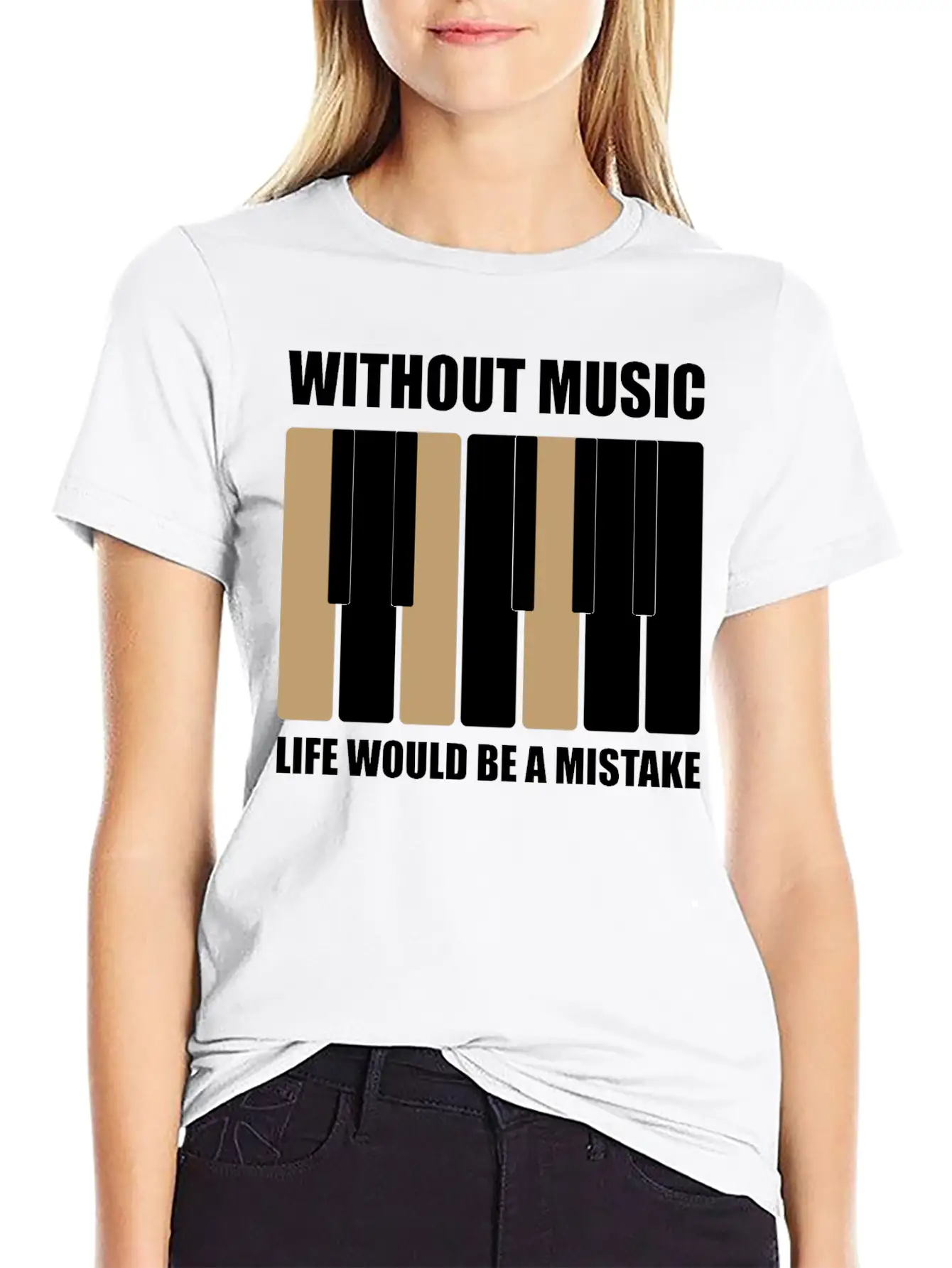 Without Music Relaxed Everyday Tee – Lightweight And Durable Cotton