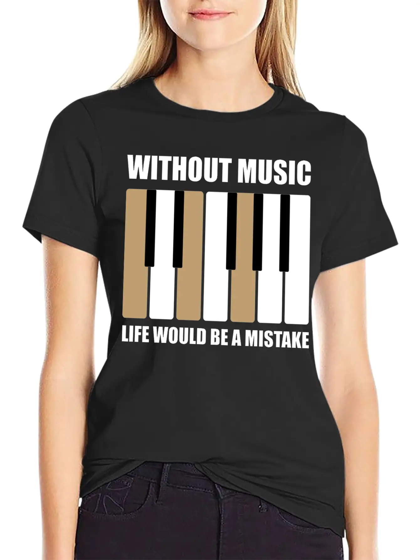 Without Music Relaxed Everyday Tee – Lightweight And Durable Cotton