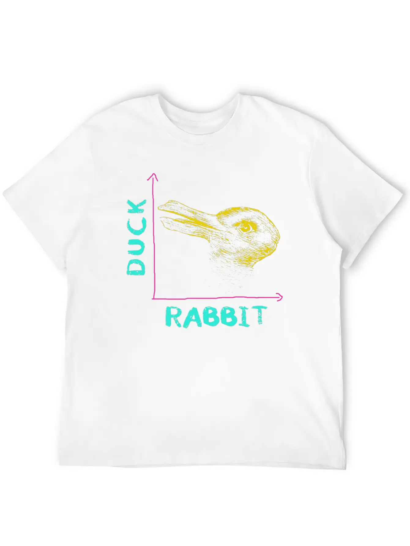 Wittgensteins Rabbit Duck Illusion Lightweight Cotton T-Shirt – Daily Comfort Graphic Shirt