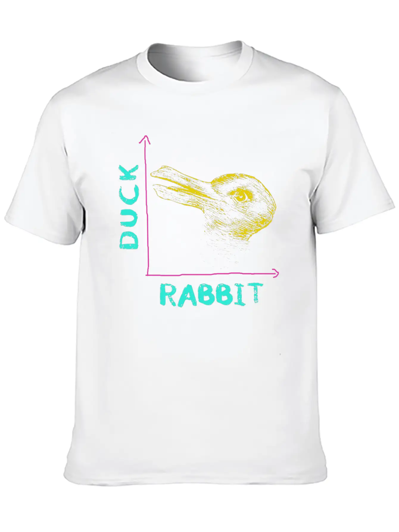 Wittgensteins Rabbit Duck Illusion Lightweight Cotton T-Shirt – Daily Comfort Graphic Shirt