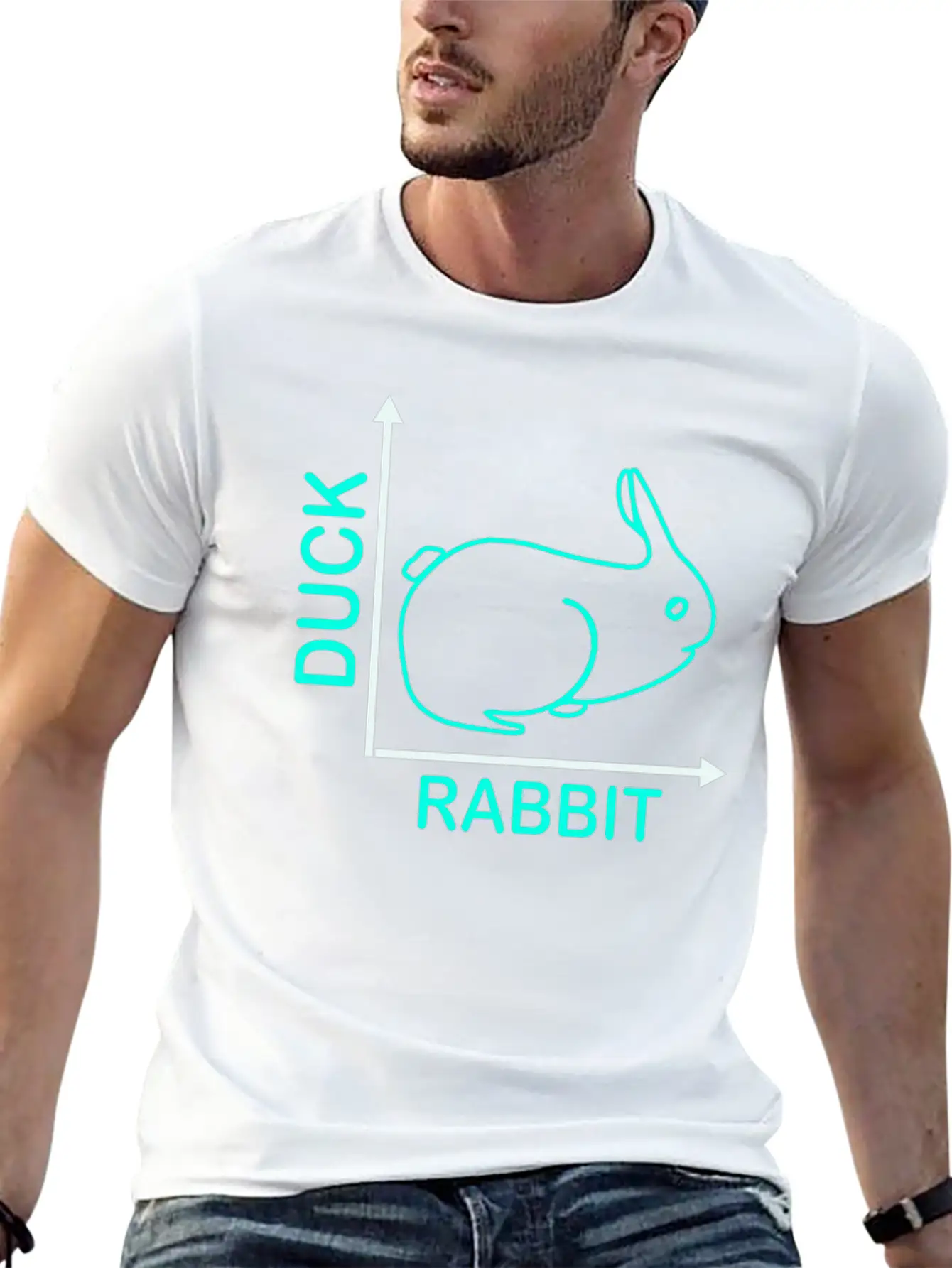 Wittgensteins Rabbit Duck Illusion Modern Fit Casual T-Shirt – Clean And Versatile Design