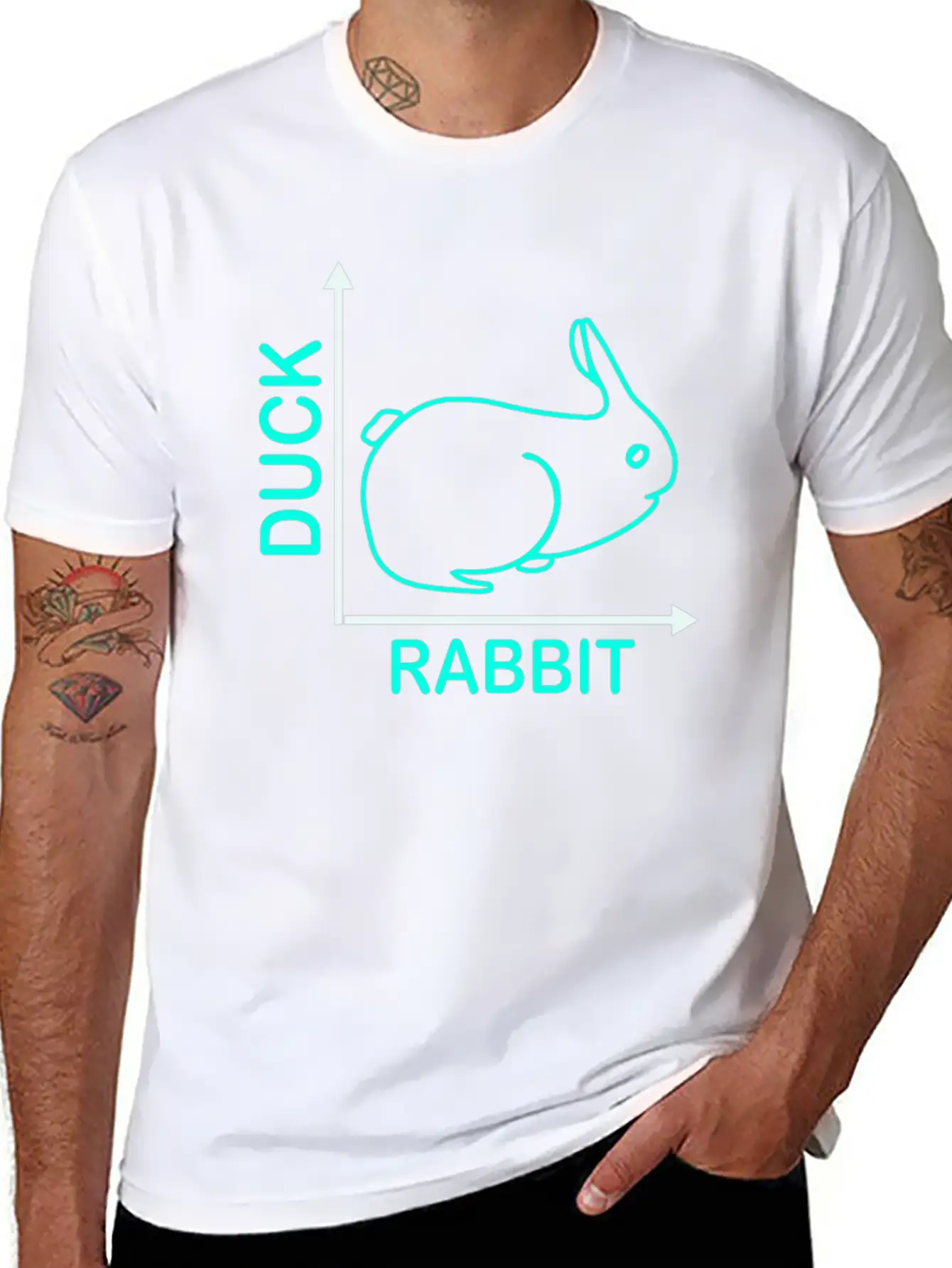 Wittgensteins Rabbit Duck Illusion Modern Fit Casual T-Shirt – Clean And Versatile Design