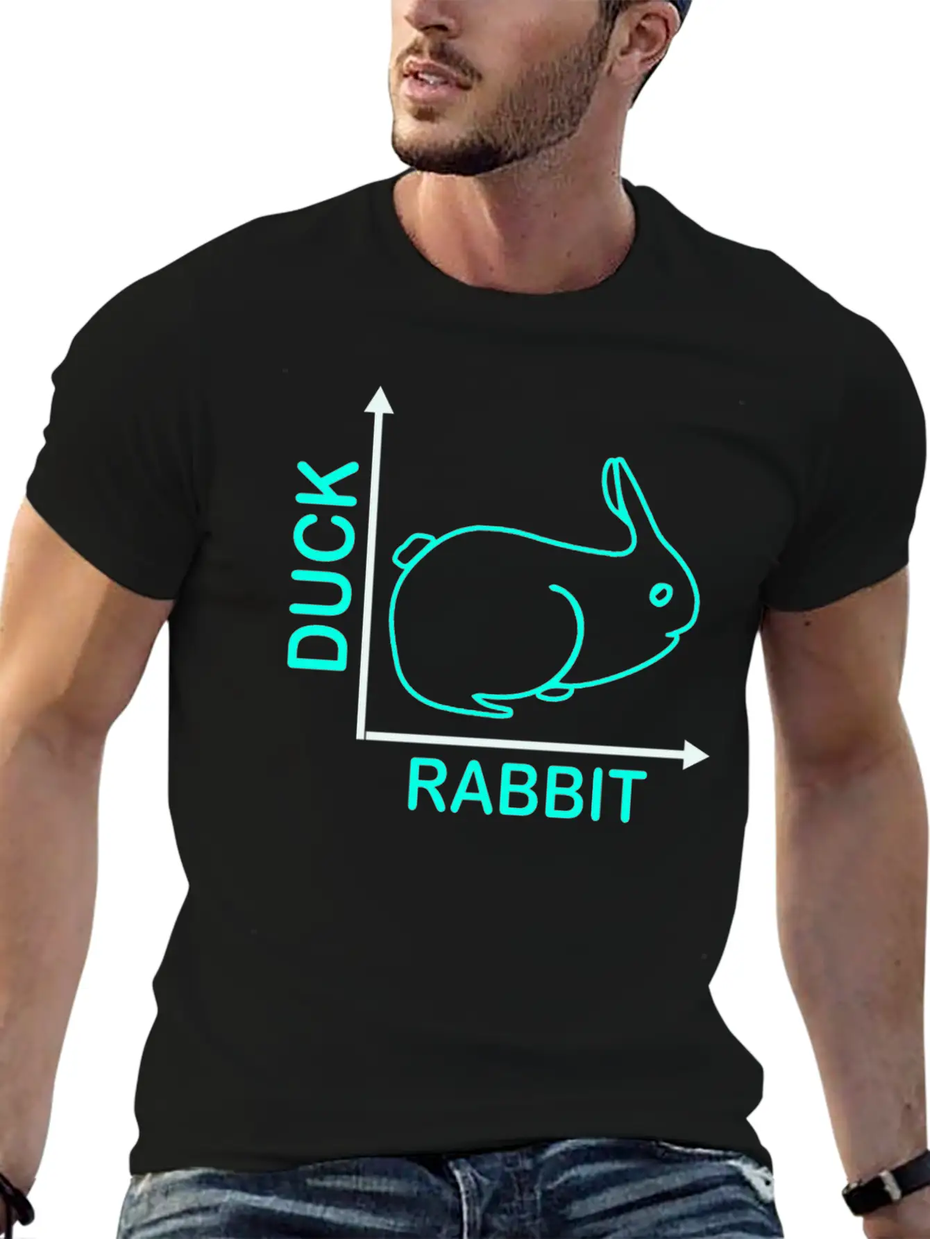 Wittgensteins Rabbit Duck Illusion Modern Fit Casual T-Shirt – Clean And Versatile Design