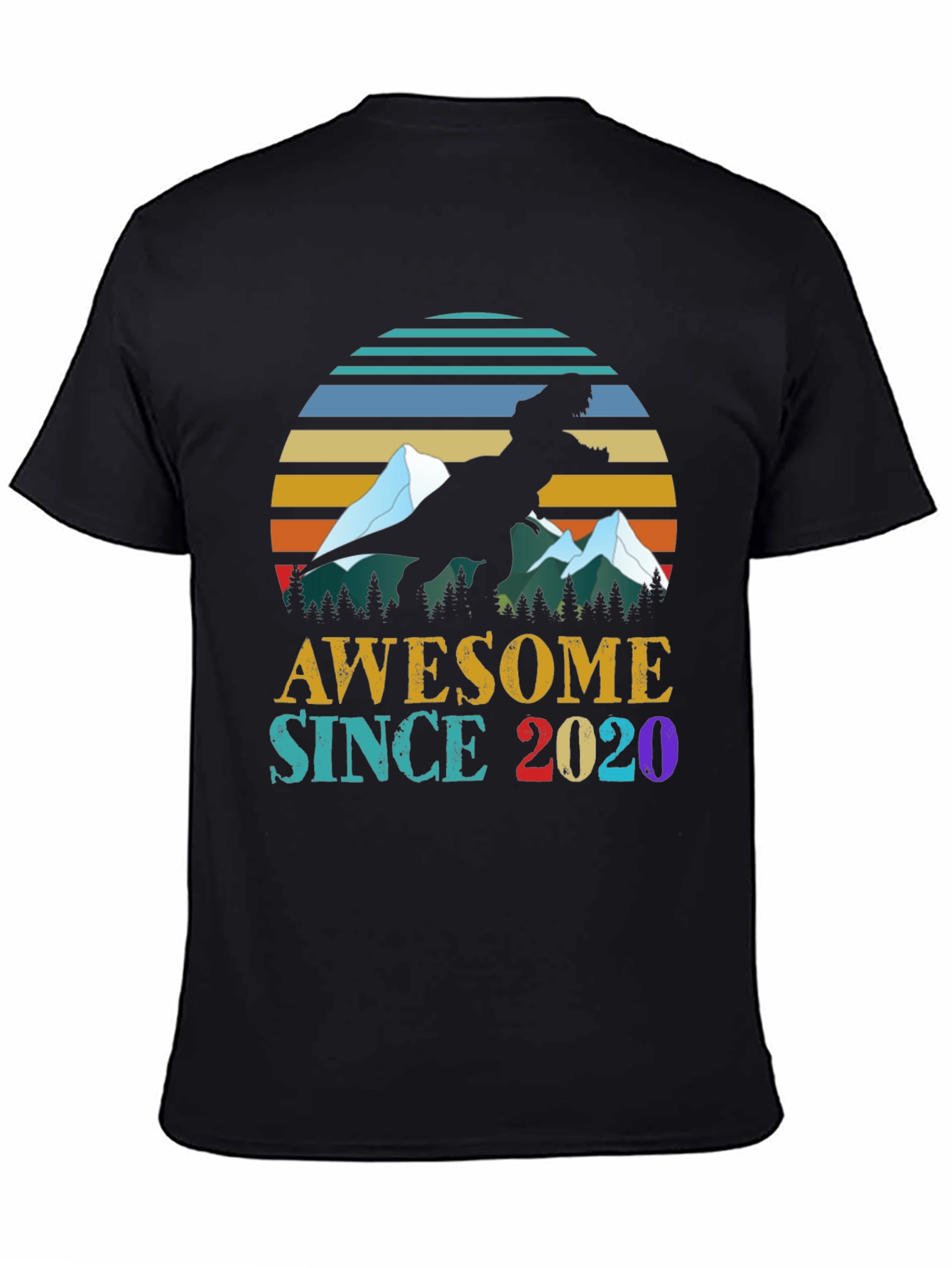 Awesome Since 2020 Dinosaur Graphic Tee