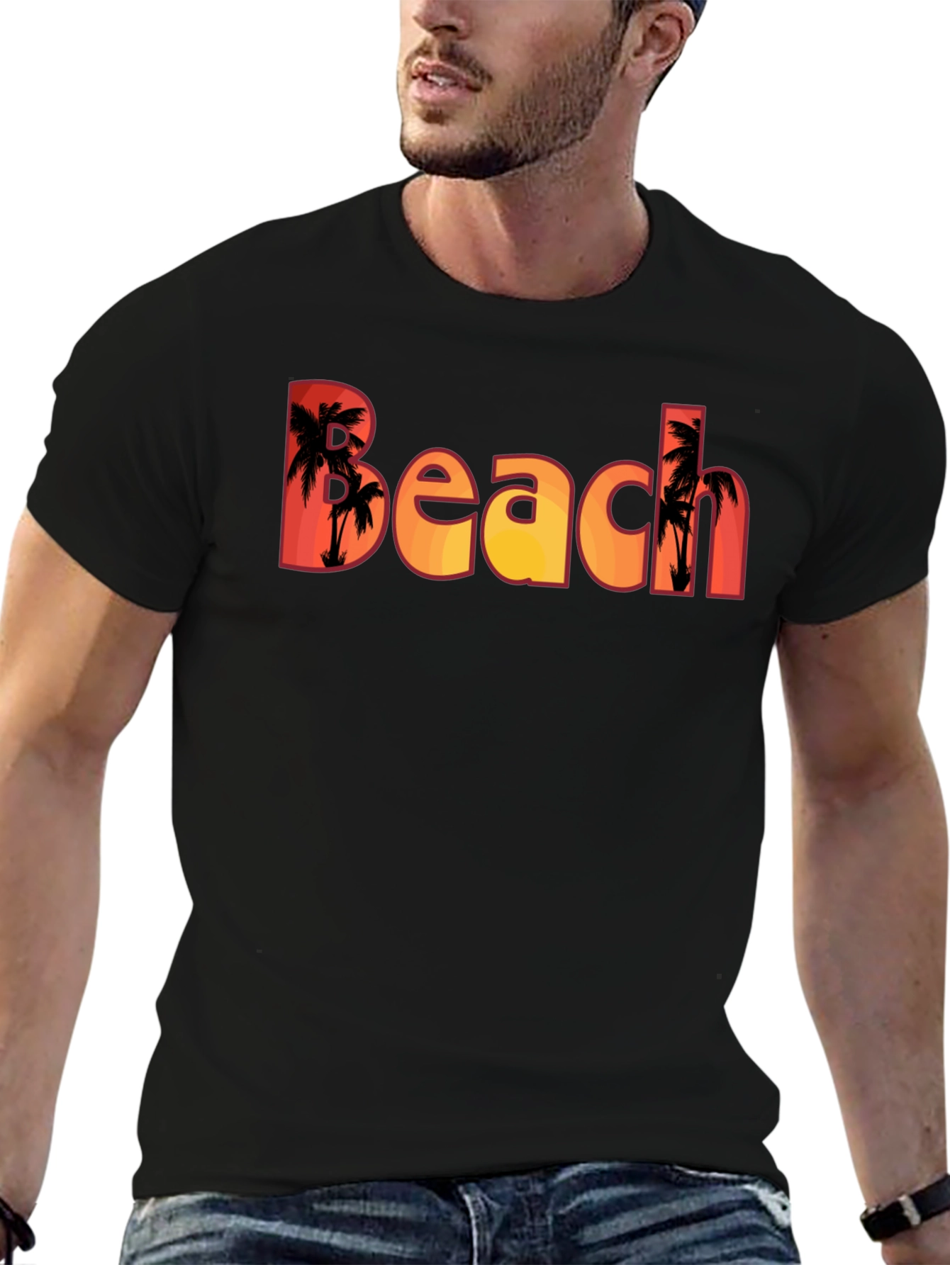 Beach Sunset Palm Tree T-Shirt