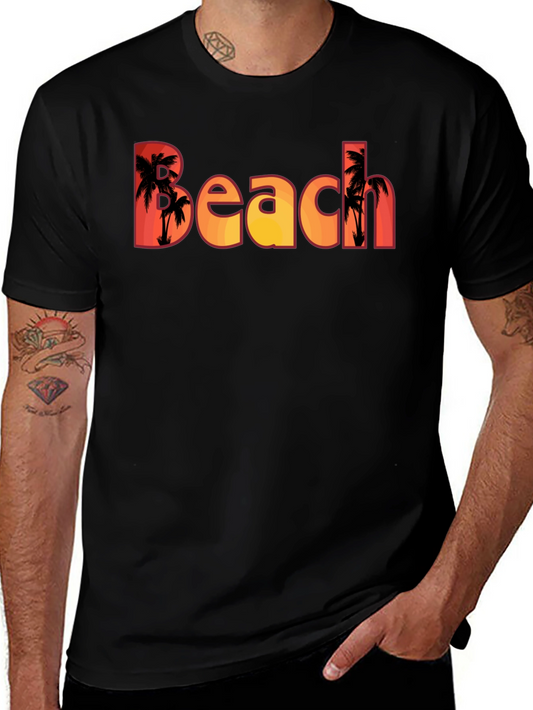 Beach Sunset Palm Tree T-Shirt