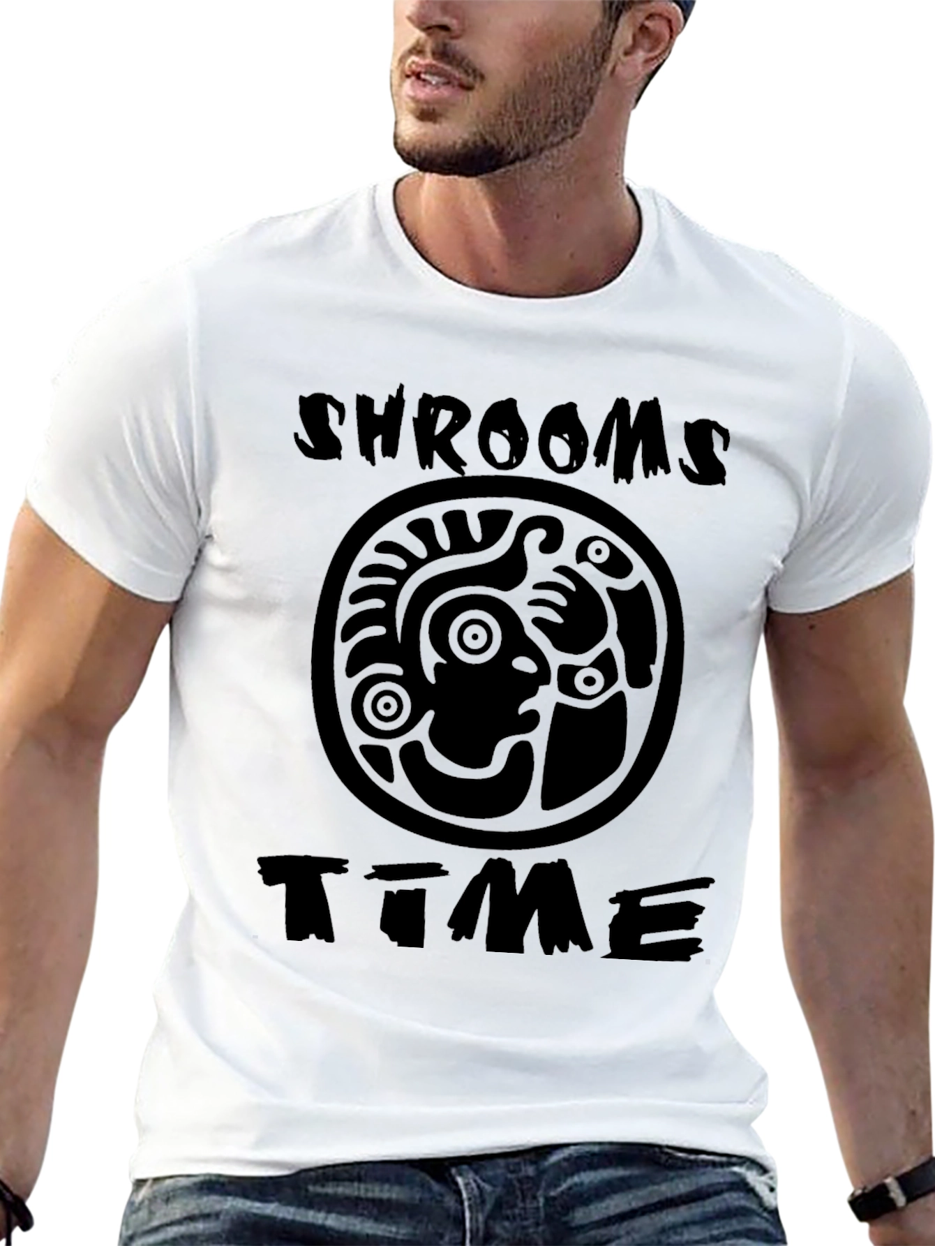 Shrooms Time Graphic Tee - Unique Design
