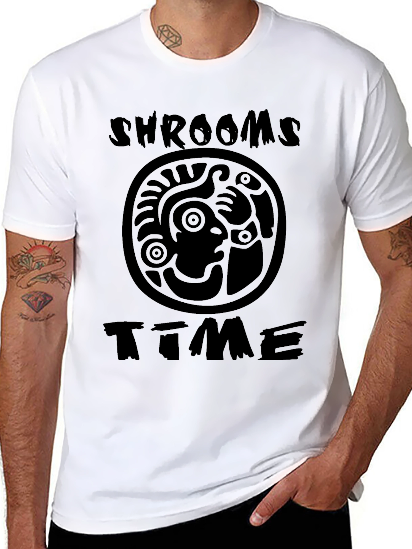 Shrooms Time Graphic Tee - Unique Design
