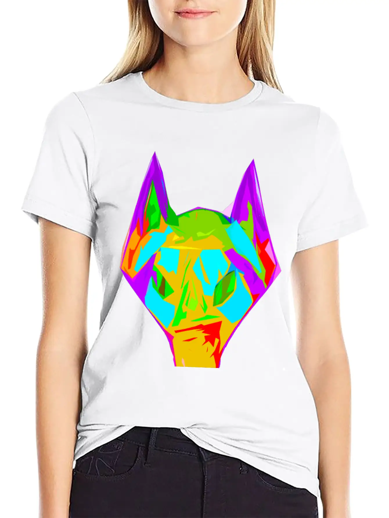 Wolf Abstract Digital Art Unisex Casual T-Shirt – Clean Design For Daily Comfort