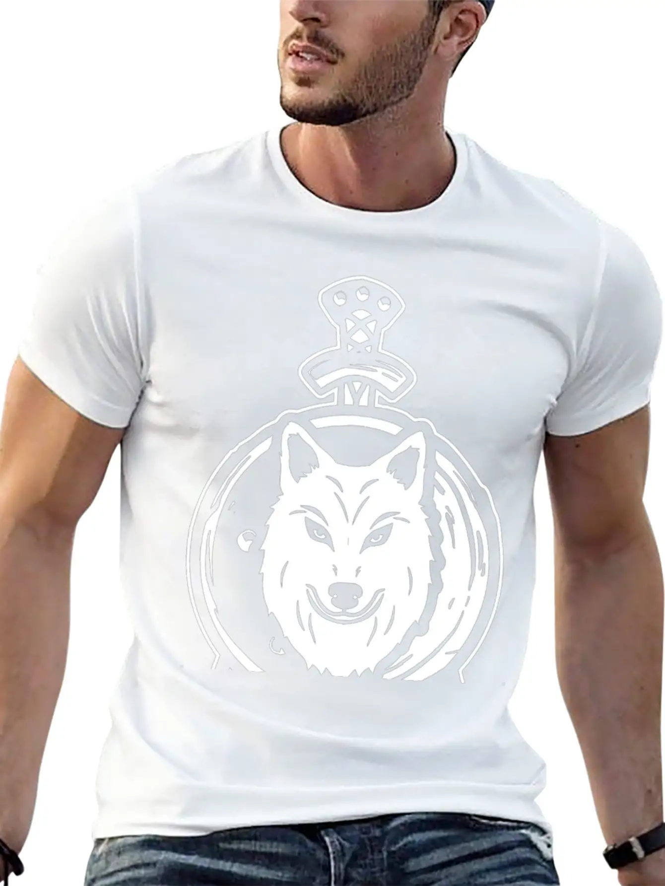 Wolf And Sword Unisex Casual T-Shirt – Clean Design For Daily Comfort