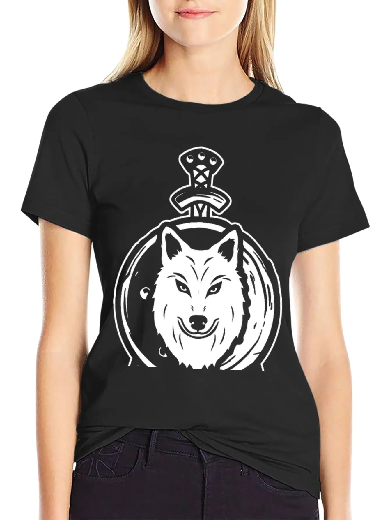 Wolf And Sword Unisex Casual T-Shirt – Clean Design For Daily Comfort