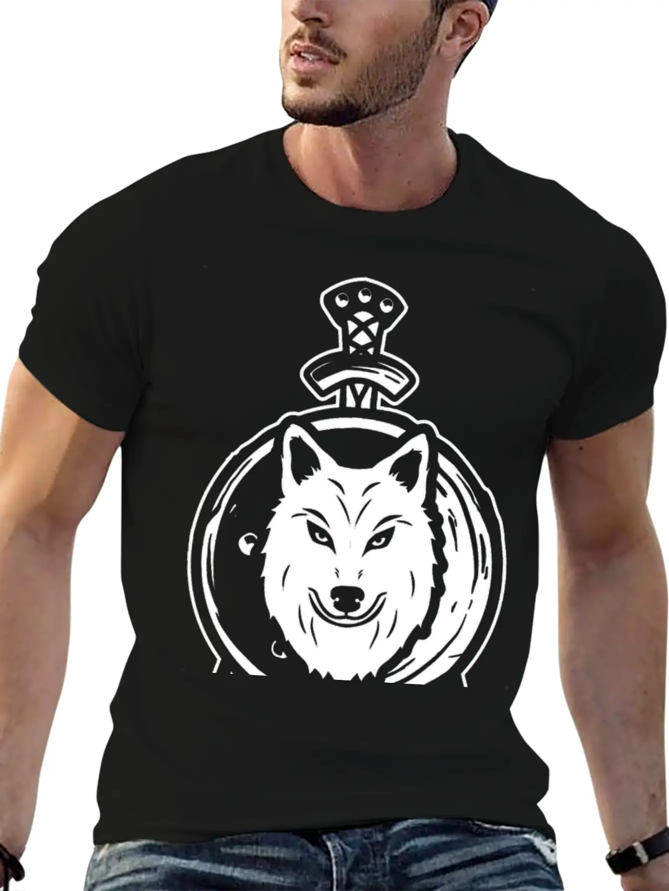 Wolf And Sword Unisex Casual T-Shirt – Clean Design For Daily Comfort